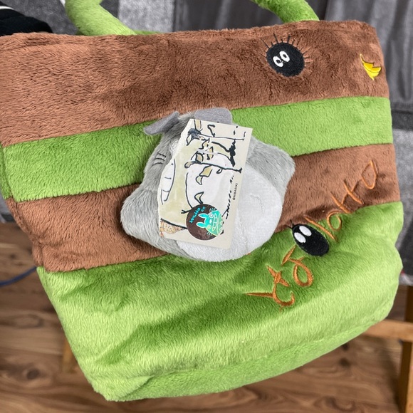 NWT totoro green brown gray mini bag purse - Picture 5 of 5
